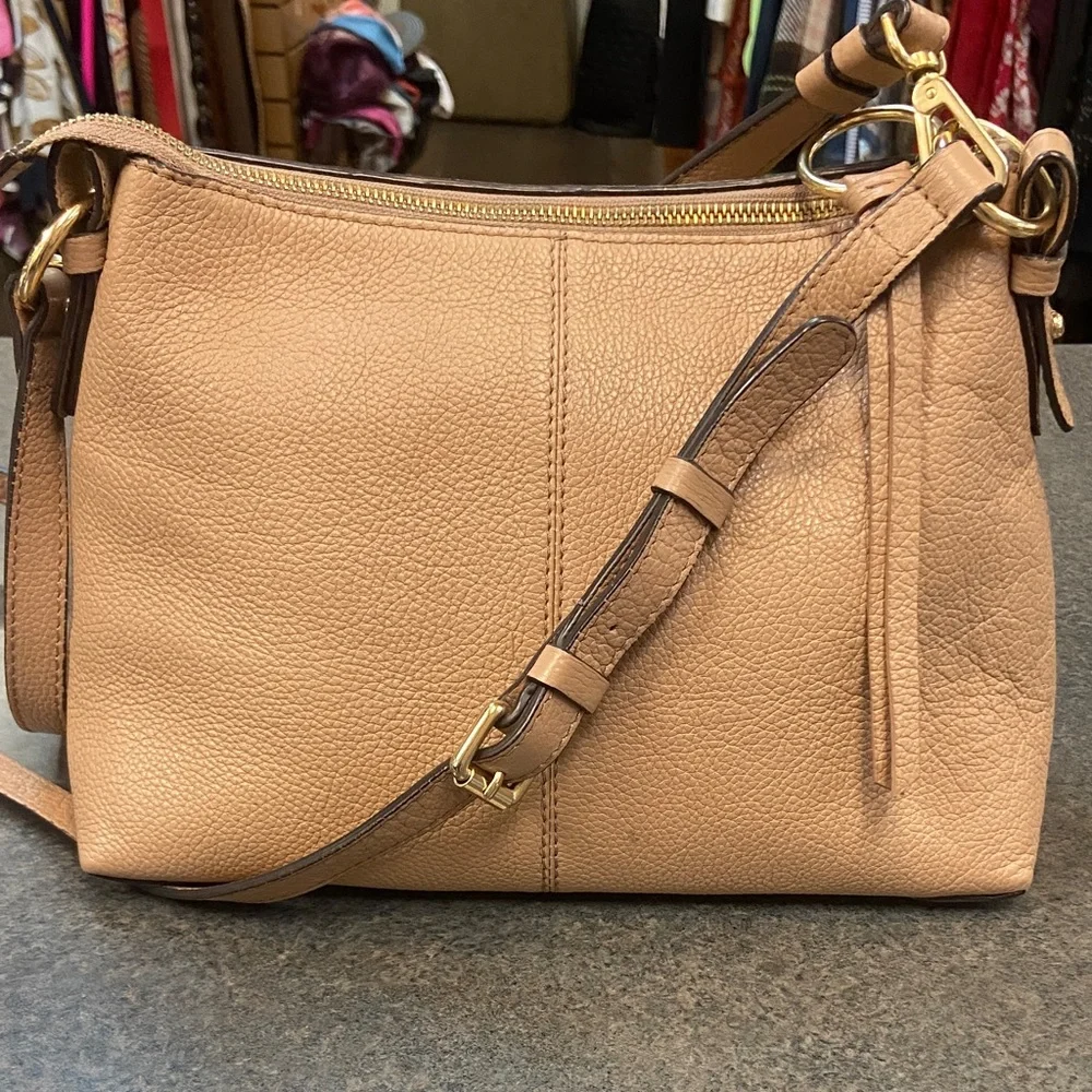 See By Chloé Tan Suede & Leather Shoulder Bag with Braided Ring - Picture 3 of 9